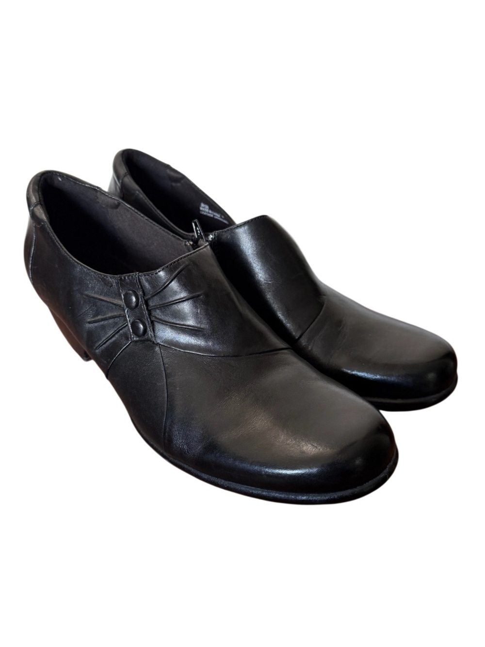 Clark’s Emslie Warren Leather Slip-On Dress Shoes/Booties-Size 11